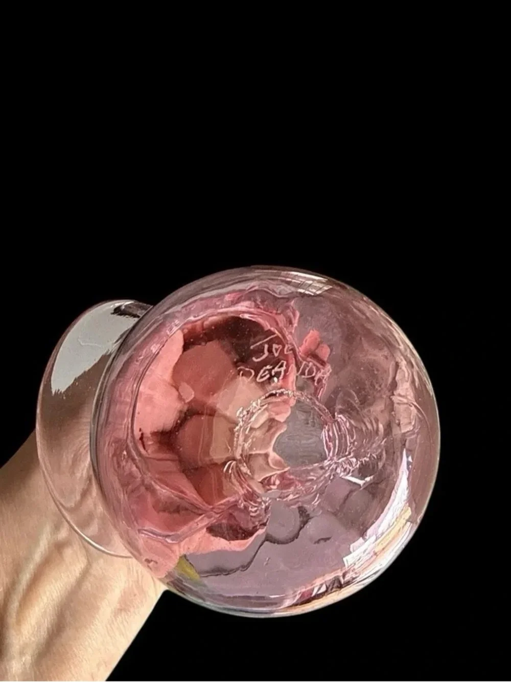 Pink Glass Basket-Style Purse Charm